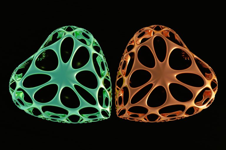 Love est une œuvre d’art numérique contemporaine représentant deux formes organiques aux couleurs rouge et violette. Inspirée du design génératif et de l’architecture biomorphique, cette création symbolise l’amour, l’équilibre et la complémentarité dans une esthétique moderne et raffinée.