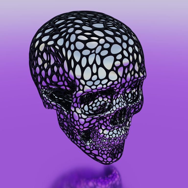 Amour Éternel est une œuvre d’art numérique contemporaine représentant deux crânes organiques face à face dans une atmosphère lumineuse et symbolique. Cette création explore les thèmes de l’amour éternel, de la connexion des âmes et du passage du temps à travers une esthétique moderne et captivante.