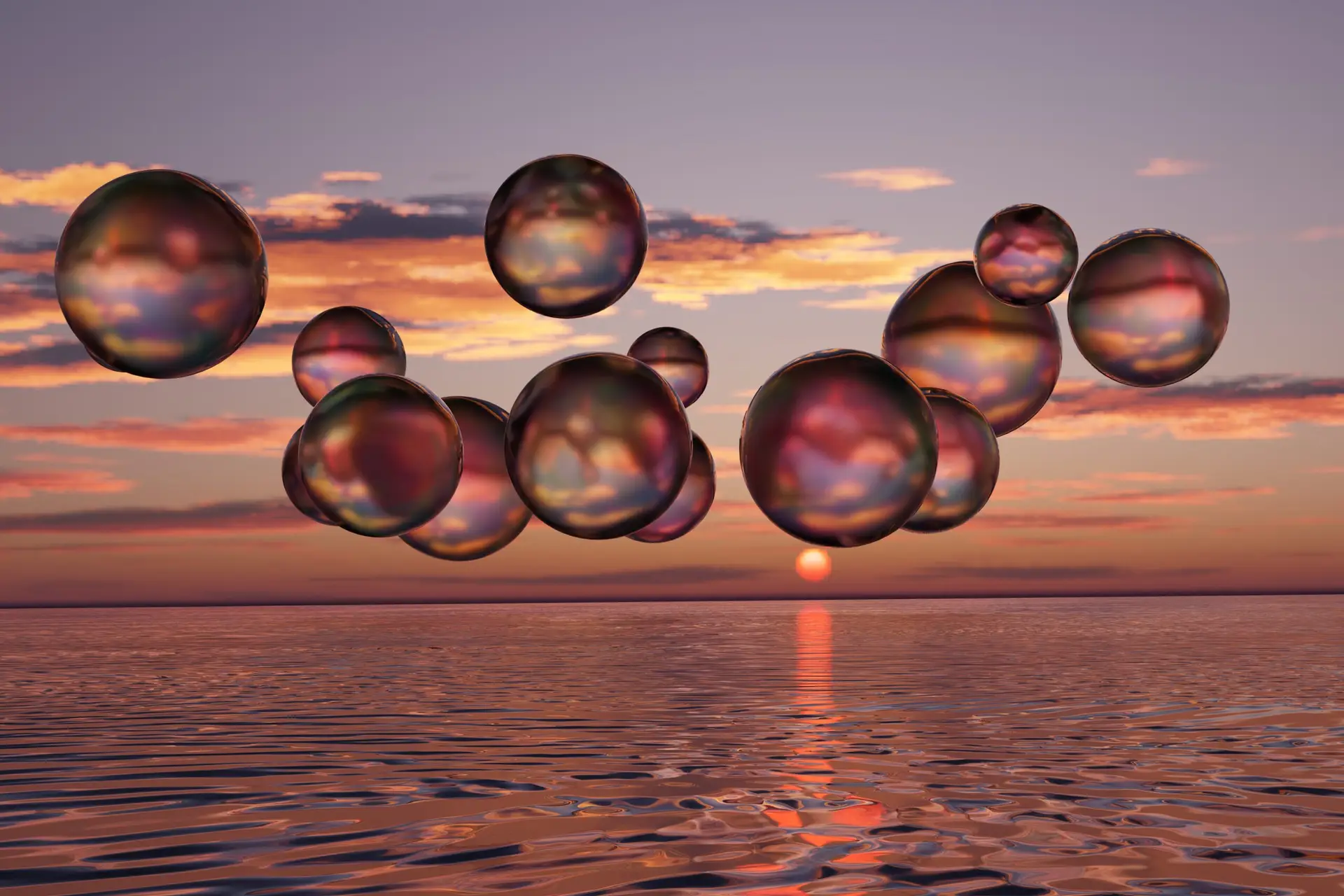 Tableau Bulles de Rêve dans un salon contemporain