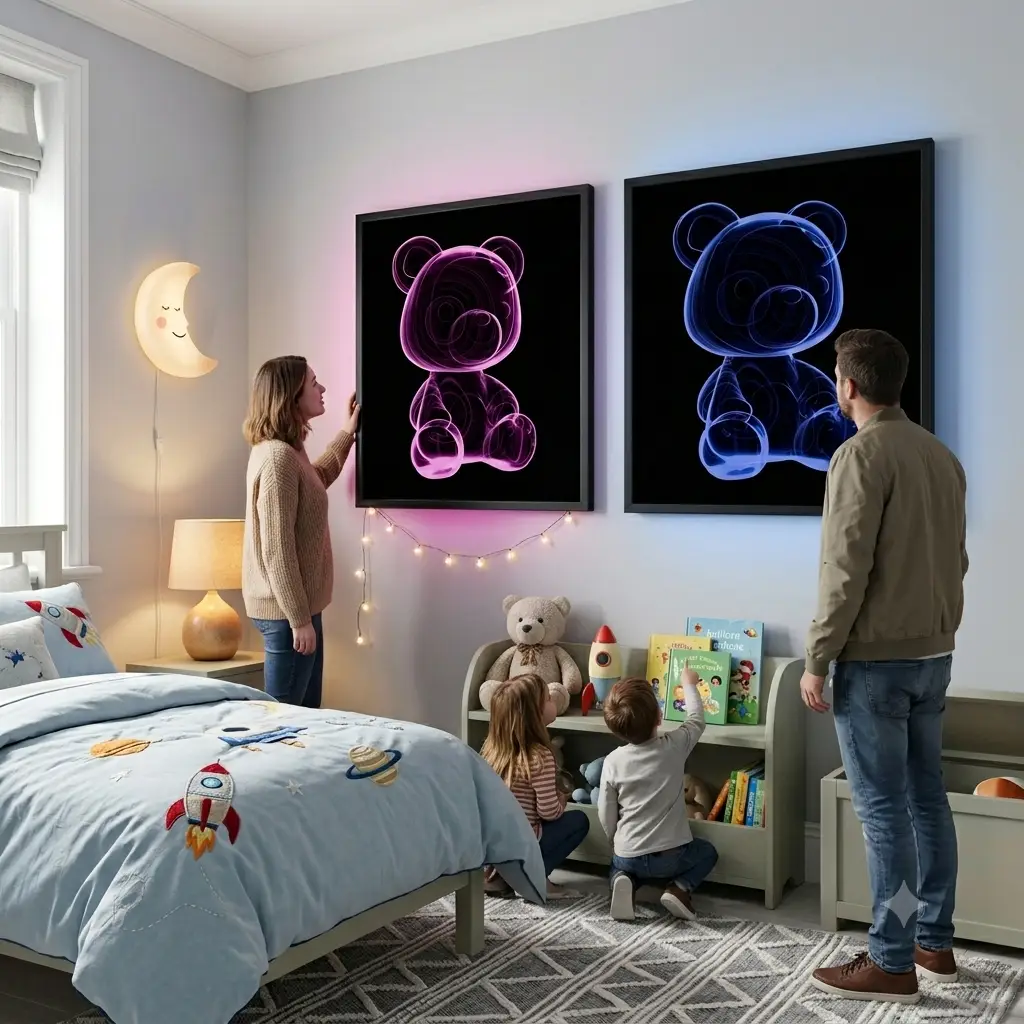 L’Ours Quantique- Décoration Murale pour chambre d'enfants