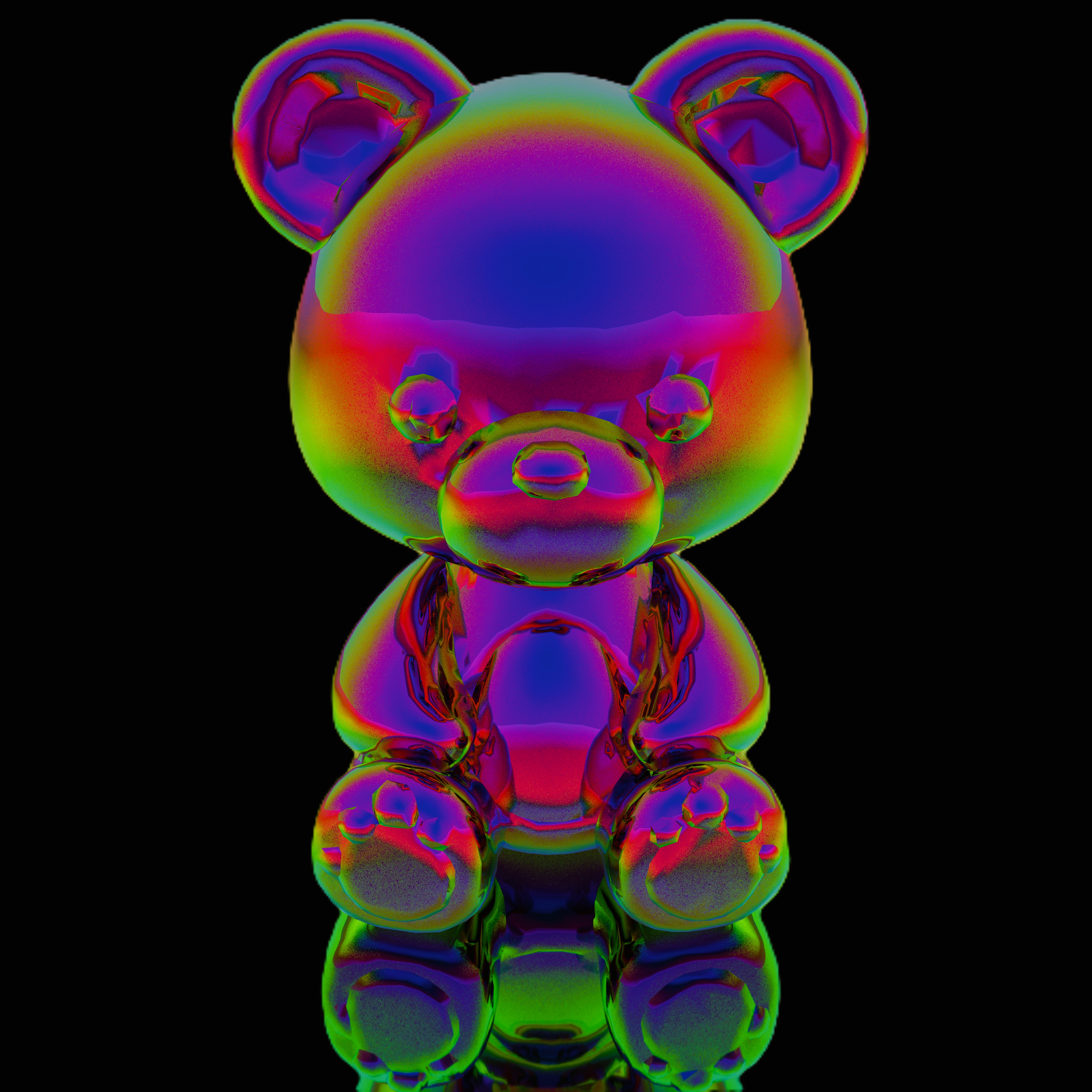 L’Ours Quantique Multicolor- Décoration Murale pour chambre d'enfants