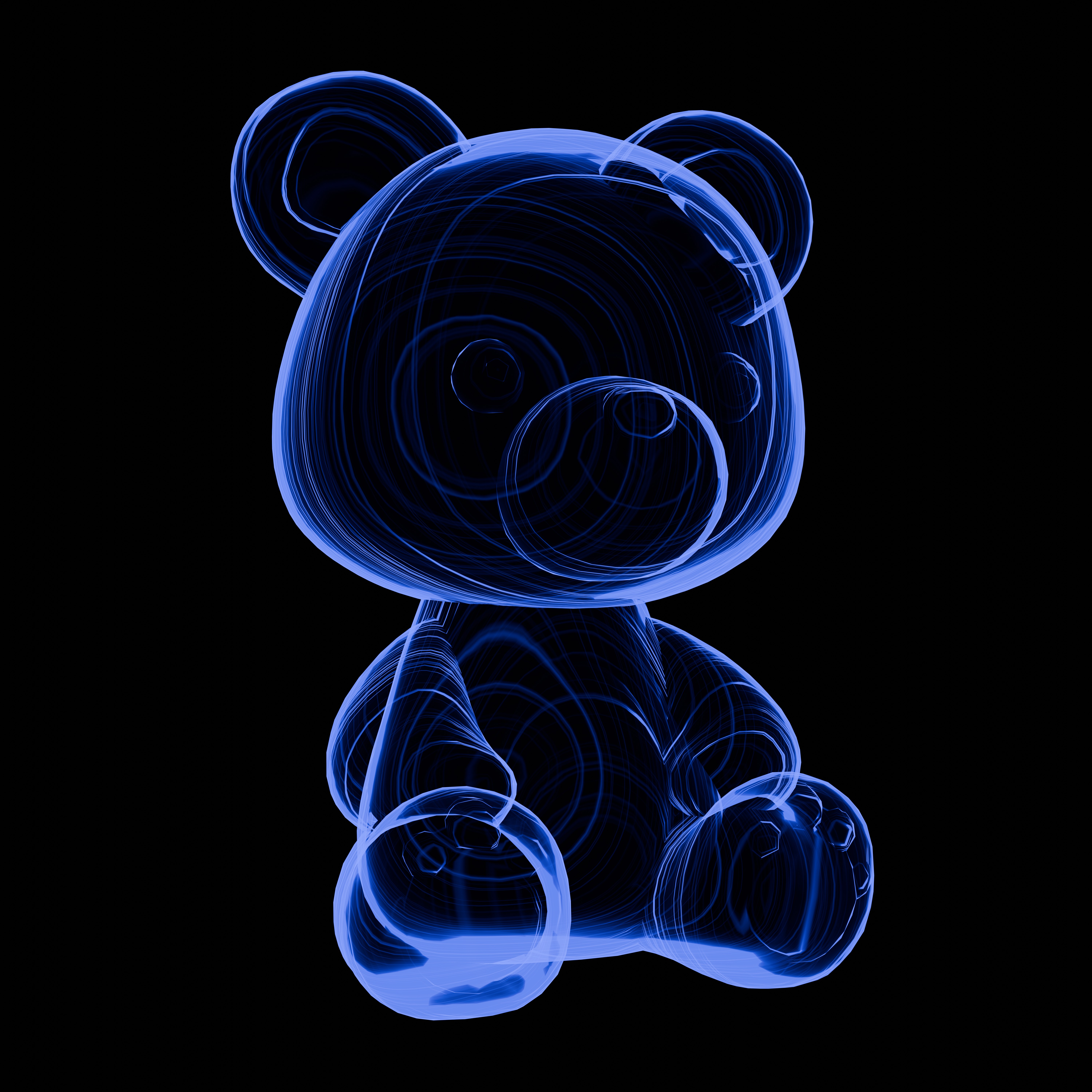 L’Ours Quantique Bleu- Décoration Murale pour chambre d'enfants
