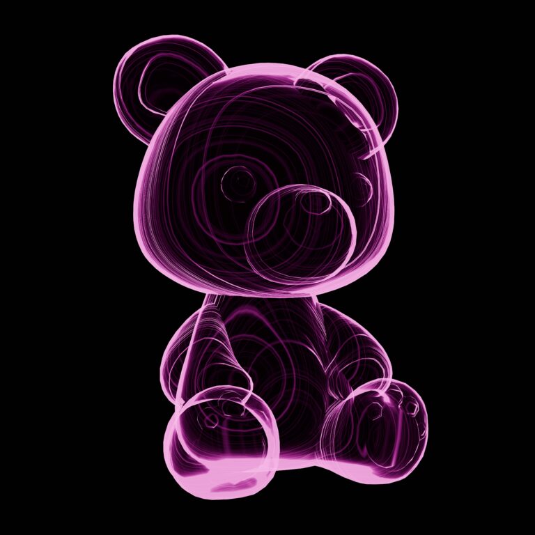 L’Ours Quantique Rose - Décoration Murale pour chambre d'enfants