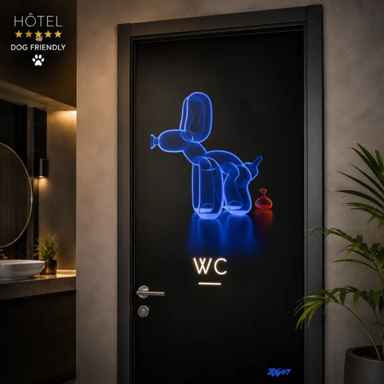 Pourquoi une porte devrait-elle être banale ? Avec cette création originale de RG67, même un espace de passage devient une véritable expérience visuelle. Une décoration moderne, lumineuse et décalée qui séduira aussi bien les amoureux des chiens que les passionnés de design.